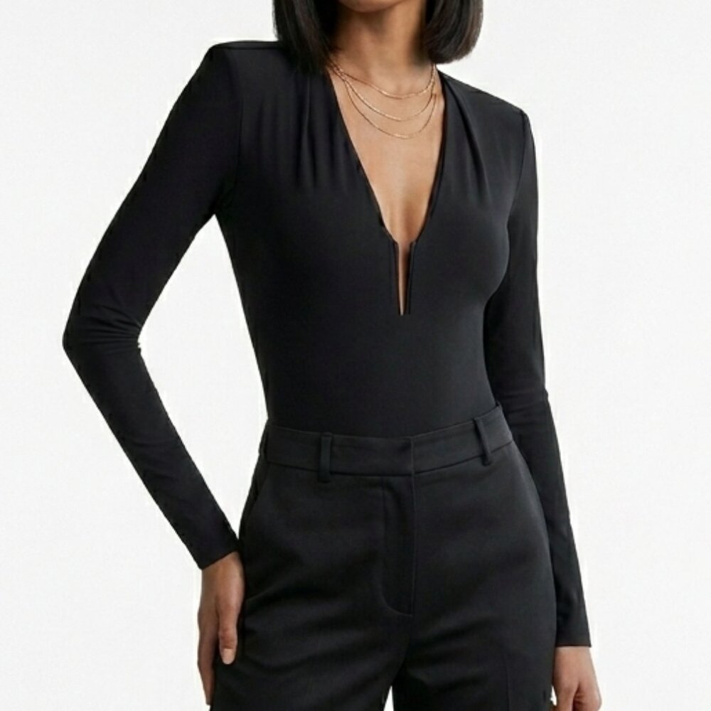 ALIX NYC Gunnar Stretch Jersey Thong Bodysuit - Size XS